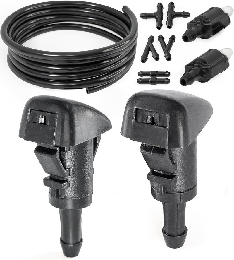 Click&Fit Windshield Washer Nozzles Repair Kit compatible with Hyundai Elantra Sonata Santa Fe,Tucson, Kia Sorento Soul Sportage Forte – Wiper washer sprayers replaces 98630-2K100 98630-3J000 - Image 1